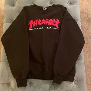 Men’s Trasher magazine black crew neck sweat shirt